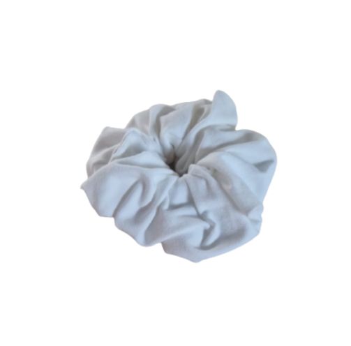 White Organic Scrunchie