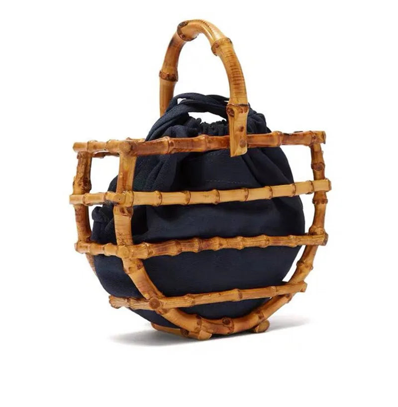 Handmade tassel bamboo knot bag
